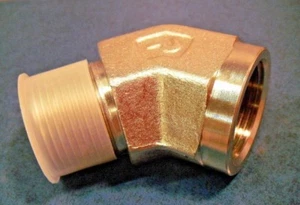 Parker 1CD45-S Stahl 45 Grad 1"" NPTM x 1"" NPTF Straßenellbogen 1800PSI - Bild 1 von 4
