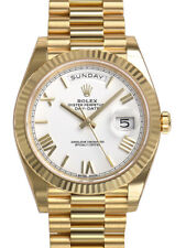 Rolex Day Date 228238 President 40mm Yellow Gold White Roman Dial Watch