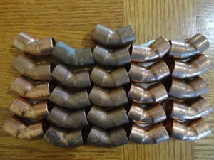 Lot of 26 EPC 1/2" Copper 45° Degree Elbow Solder Sweat Pipe Fitting CxC .5" - Picture 1 of 6