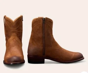 Tecovas The Dean Men's Suede Zip Boots Size 11EE - Picture 1 of 23