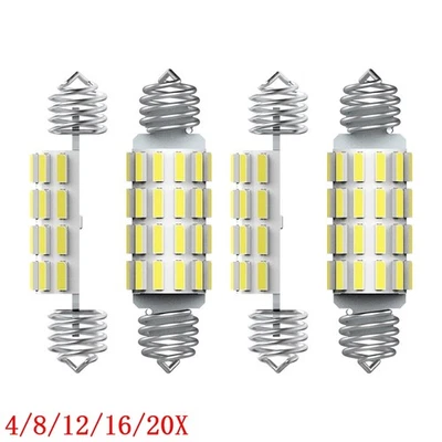 Lâmpada de placa de licença 41MM 42MM 24SMD LED luz interna mapa cúpula 6500K branca 2/10x - Imagem 1 de 4