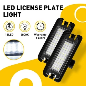 For 2015-21 Ford Mustang BRIGHTEST LED WHITE License Light Plate Housing Pair - Picture 1 of 12