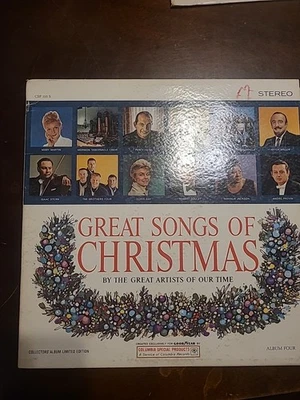 Great Songs Of Christmas Vinyl Record Album Four Goulet Day Miller Holiday 60s - Image 1 of 4