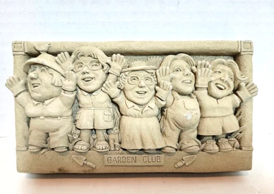 Carruth  "Garden Club" Wall Plaque Sculpture Signed 2004  Garden Art - Image 1 of 4