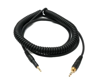 SYSTEM-S Audio Ersatz Kabel 2 m AUX Klinke Spirale für Audio Technica ATH M70x - Afbeelding 1 van 6