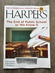 HARPER'S MAGAZINE SEPTEMBER 2025 End of Public School As We Know - Impeach Trump - Picture 1 of 3