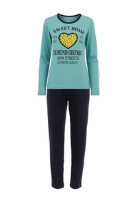 Basic Damen Pyjama Set Schlafanzug 100% Baumwolle Größe L 44/46 - Bild 1 von 1