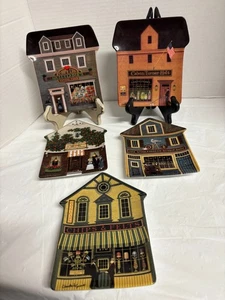 Bradford Exchange Charles Wysocki Country Corners Set of 5 Building Plates EUC - Picture 1 of 11