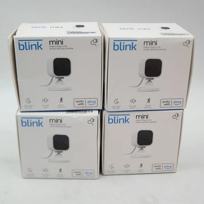 X4 Blink Mini Indoor Plug-in Smart Surveillance Camera White BCM00300U /New - Image 1 of 4