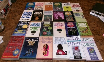 Lot of 24 Agatha Christie Mystery Books Poirot, Miss Marple Foto 1 de 2