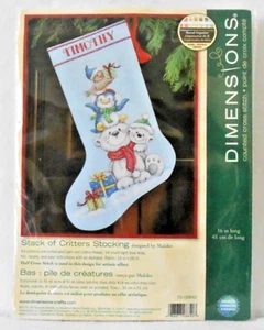 #70-08840 DIMENSIONES "PILA DE CRIATURAS" MEDIAS CTD. KIT PUNTO DE CRUZ - ¡NIP! - Imagen 1 de 2