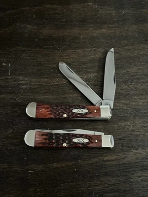 Case Trapper Knife, Mahogany Bone, Set Of 2 - Image 1 of 4