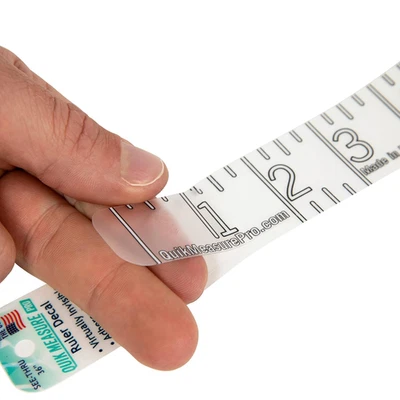 36" Fish Measuring Ruler Sticker | Waterproof Transparent Decal Tape | Made in U - Image 1 of 4