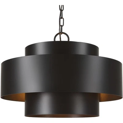 Lámpara de techo colgante Uttermost 21585 Youngstown 4 luces 20 pulgadas bronce oscuro Foto 1 de 4