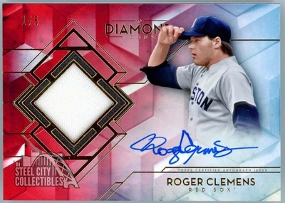 Roger Clemens 2020 Topps Diamond Icons Red Jersey Autograph Card #SPA-RC 1/5 - Image 1 of 2