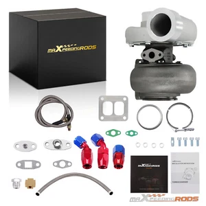 GT45 T4 V-BAND 1.05 A/R 600+HPS Boost Turbo Oil Drain Feed Return Line Kit - Picture 1 of 15