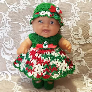 Christmas Holiday Set for 8" Berenguer Lots to Love Baby Doll Clothes Outfit - Picture 1 of 5