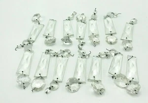 14 Vintage Rectangle Prisms Faceted Sconces 2.5" Long Steam Punk Goblin Core - Picture 1 of 7