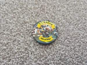 VINTAGE ISLE OF MAN IOM TT RACES ROAD RACES RIDER BIKE MOTORCYCLE PIN BADGE - Picture 1 of 2