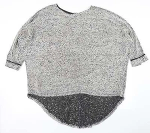 Womens Grey Acrylic Blend T-Shirt Size 12 - Picture 1 of 12