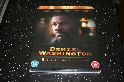 Denzel Washington 5 Film Collection  (Blu-ray,2022) New. Cert 18. + Slip Cover. - Image 1 of 2