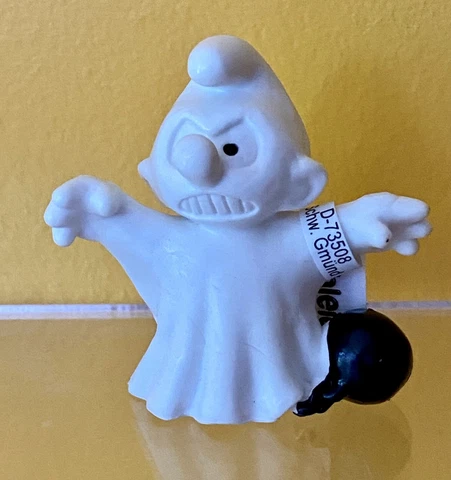 Smurfs - 20542 - Ghost Smurf Halloween PVC Figure 2006 vintage Peyo new with tag Cover