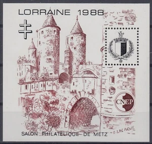 TIMBRE FRANCE BLOC CNEP N° 9  LORRAINE 1988 NEUF ** GOMME LUXE SANS CHARNIERE - Imagen 1 de 2