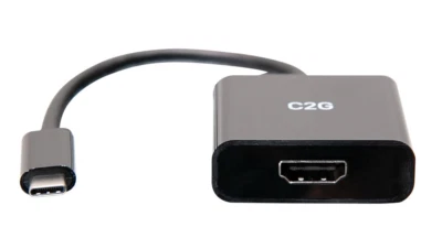 C2G USB-Typ-C-Stecker auf 4K-HDMI-Buchse Videoadapter - Schwarz - Bild 1 von 4