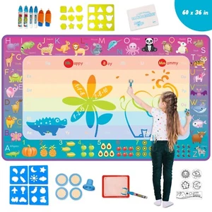 Extra große Wasser-Doodle-Matte 60 x 36 Kinder extra große Aqua-Doodle-Matten unordentlich - Bild 1 von 7