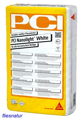 PCI Nanolight white 15 kg Fliesenkleber weiß Glasmosaik-Kleber Glas Flexkleber - Bild 1 von 2