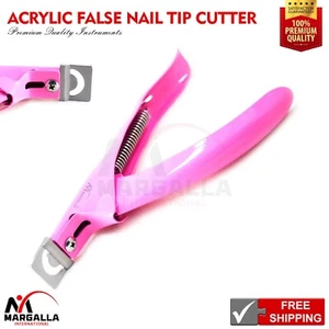 Acrylic False Nail Tip Cutter Clipper Nail Pink with Spring Manicure Tip Cutter - Picture 1 of 4