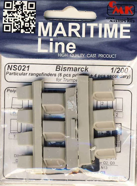 CMK Bismarck 10 Rangefinders Entfernungsmesser 1:200 Trumpeter Modell-Bausatz - Bild 1 von 1