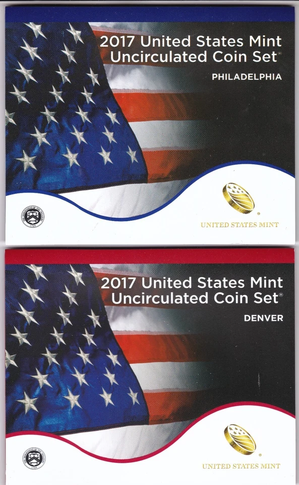 2017 P & D US Mint Set Uncirculated 20 Coins OGP Original Mint Packaging - Image 1 of 3