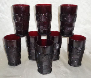Juego de 8 vasos altos para bebidas Avon Cape Cod, vintage de 5 1/2 pulgadas de alto - Imagen 1 de 3