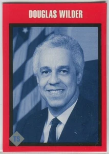 1992 Tuff Stuff Presidential Prospects Insert #9 Douglas Wilder - Democrat - Picture 1 of 2