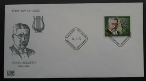 1976 Finland Heikki Klemetti Anniv FDC ties 0.8Mk Stamp cd Helsinki - Bild 1 von 2