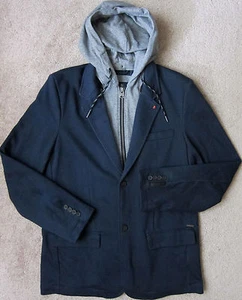 Buffalo (Azul Noche) Moda "Jiqirs" Punto Chaqueta Americana - Nwt - Picture 1 of 6
