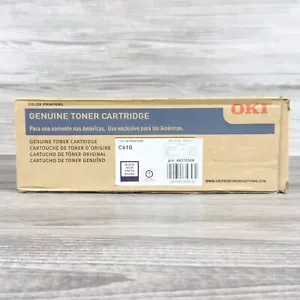 Cartuccia toner nero Okidata C610 originale Oki 44315304 - trapelata nella borsa - Foto 1 di 9