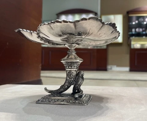 Reed and Barton - silver Plate Calling Card Tray " Owl" 1310 model Cover