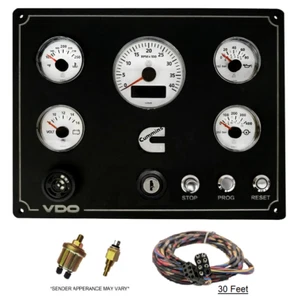 CUMMINS VDO Engine Control Panel Kit with Senders and 8-Pin Extension Harness - Bild 1 von 1