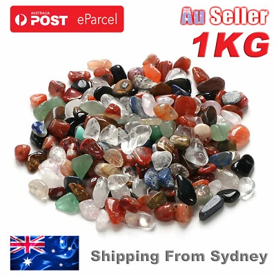 1KG Chip Bulk Mixed Stone Jewelry Natural Tumbled Gemstone Crystal Quartz  Craft - image 1 of 4