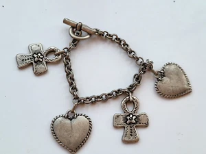 Chain Giletiere Chatelaine for Pocket Watch Metal Possibly Very Old ? Nice Condi - Picture 1 of 13