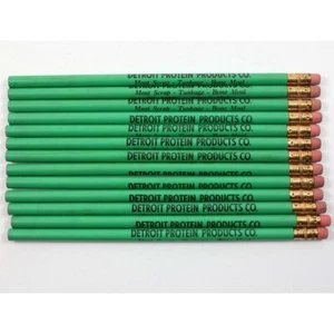 Detroit Protein Products Co. Green Wood Pencils Unused 1950s Advertising - Picture 1 of 7
