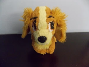 Disney Store 7.5" Glittery Plush Puppy Dog Lady Disney's Lady and the Tramp GUC - Picture 1 of 2