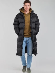 Schott 2190 Max Long Puffer Jacket Black In Mens Size S USED - Picture 1 of 9