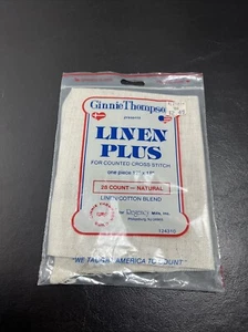 Natural Linen 28 count 12 x 18 Ginnie Thompson Sealed Vintage Made in Ireland - Picture 1 of 2