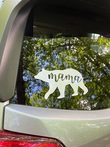 Mama Bear Vinyl Decal - Motherhood Kids Outdoor Nature Car Window Bumper Sticker - Picture 1 of 2