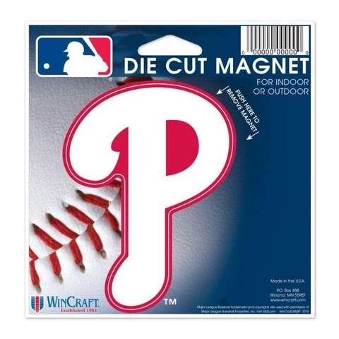 Philadelphia Phillies 4.5" x 6" Die Cut Logo Magnet [NEW] Car Truck Fridge Auto Cover