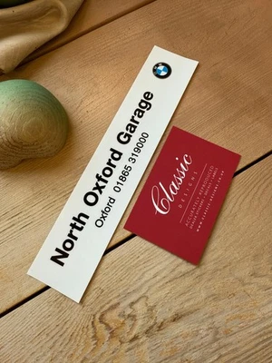 North Oxford Garage BMW Oxfordshire South England Dealer Sticker Reproduction