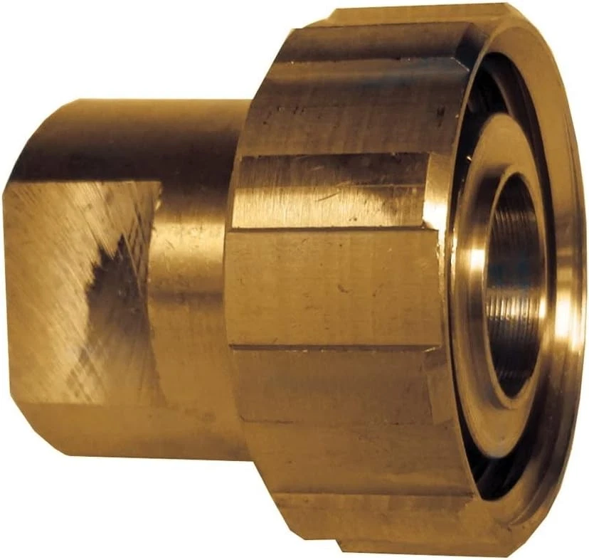 Adaptador de llenado de combustible de motor propano 2017, nominal de 1-3/4 pulgadas, POL hembra x hembra Foto 1 de 1